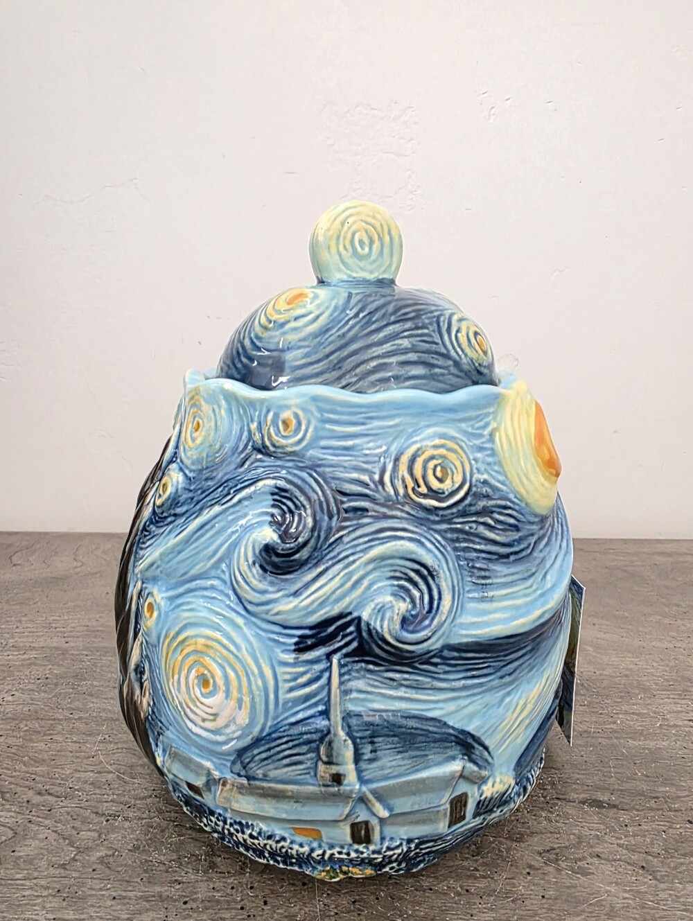 Corner Ruby Van Gogh The Starry Night Cookie Jar Canister New